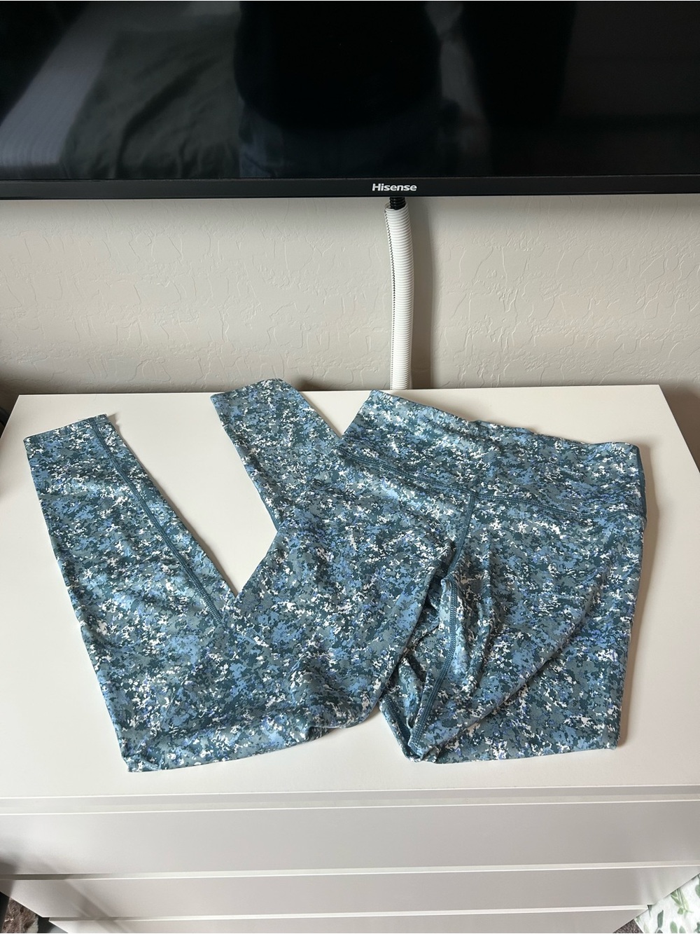 Joy Lab Workout Leggings | Size XS | Blue Camo Pebble Workout Pants JoyLab